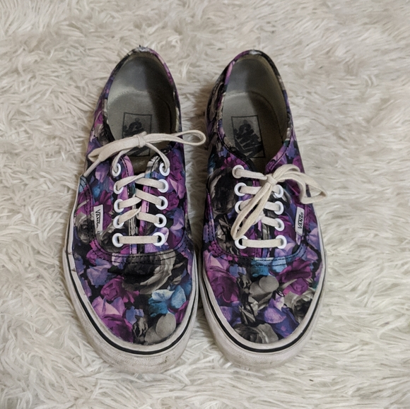 vans old skool digi floral skate shoes